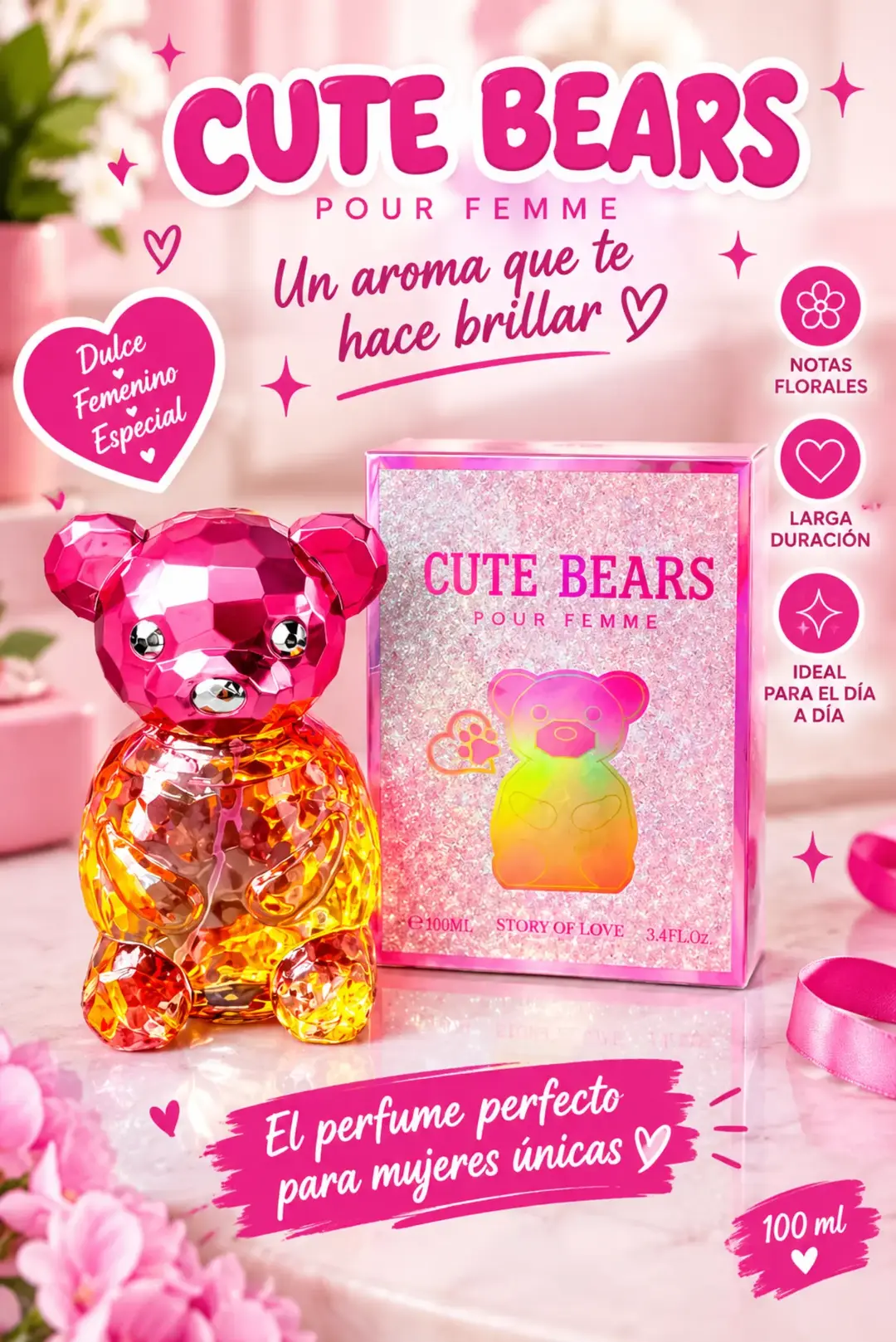 Perfume con forma de osito Cute Bears
