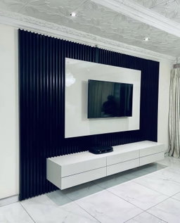 Wall panels Floating tv stand LED lights