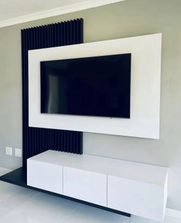 Wall panels Floating tv stand LED lights