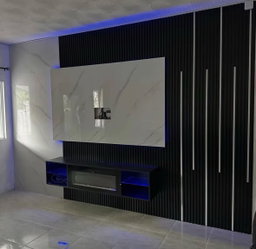 Wall panels Floating tv stand LED lights
