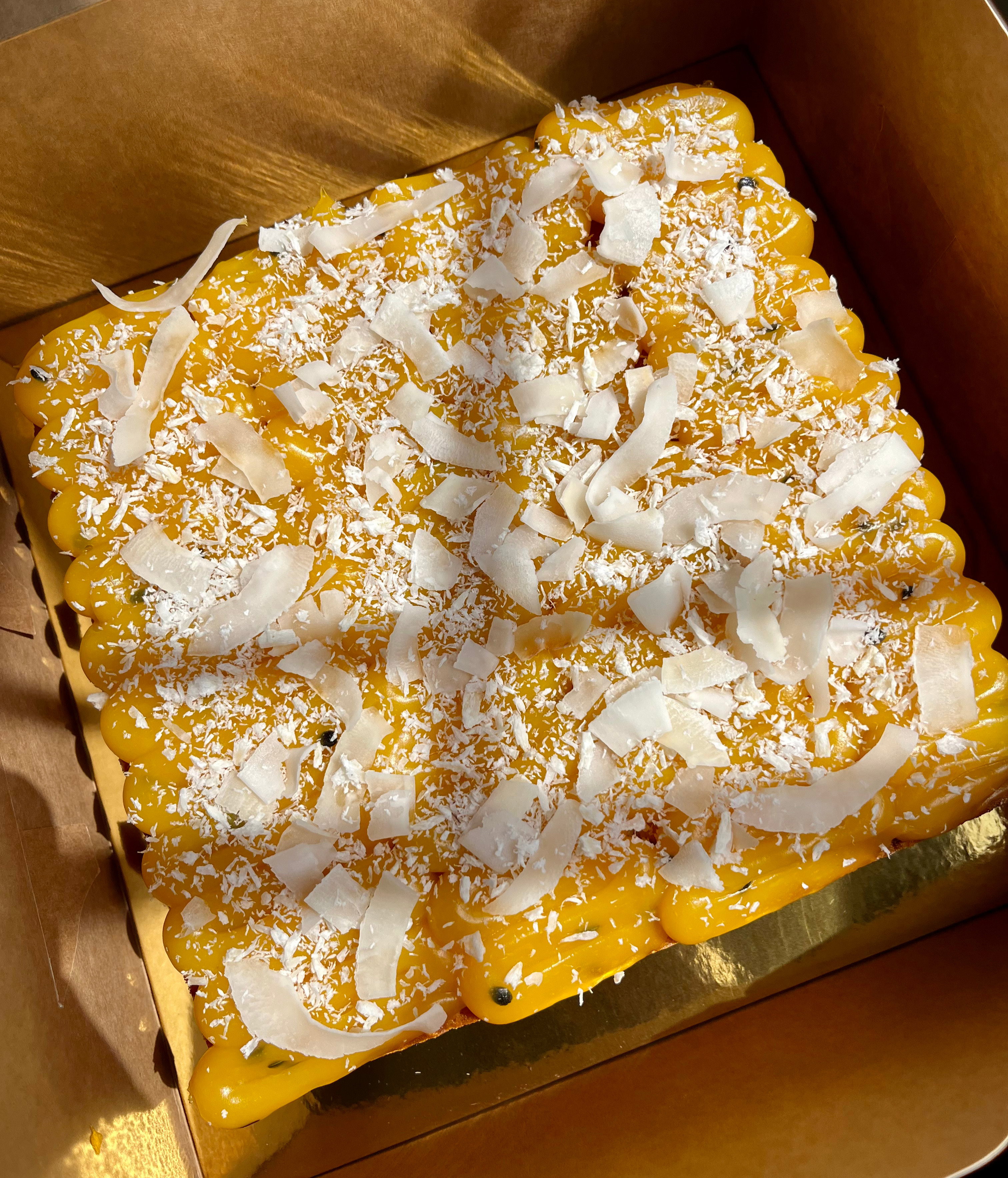 Vegan Coconut & Passionfruit Cake