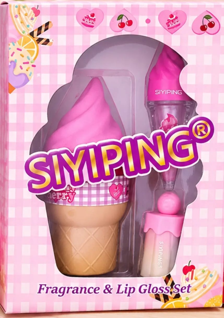 Set de Fragancia y brillo labial - Helados_2