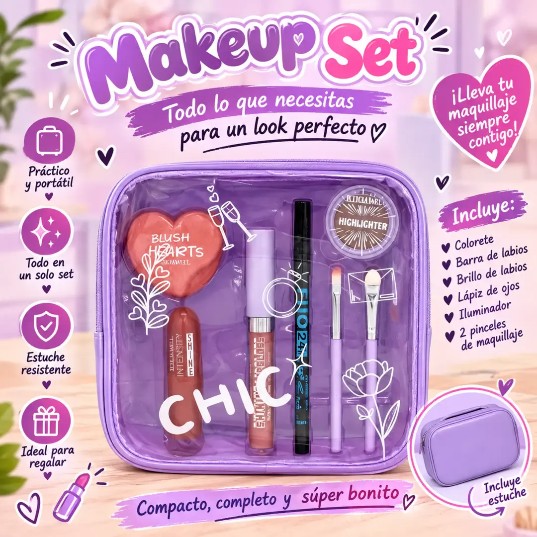 Neceser con maquillaje Chic