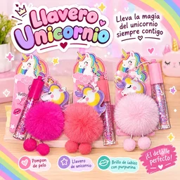 Llavero de Unicornio con labial 