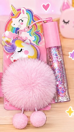 Llavero de Unicornio con labial 