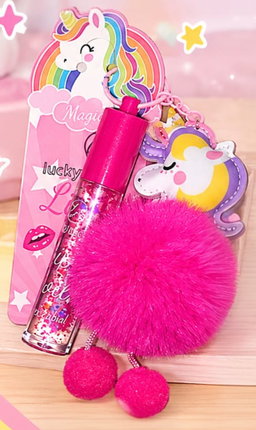 Llavero de Unicornio con labial 