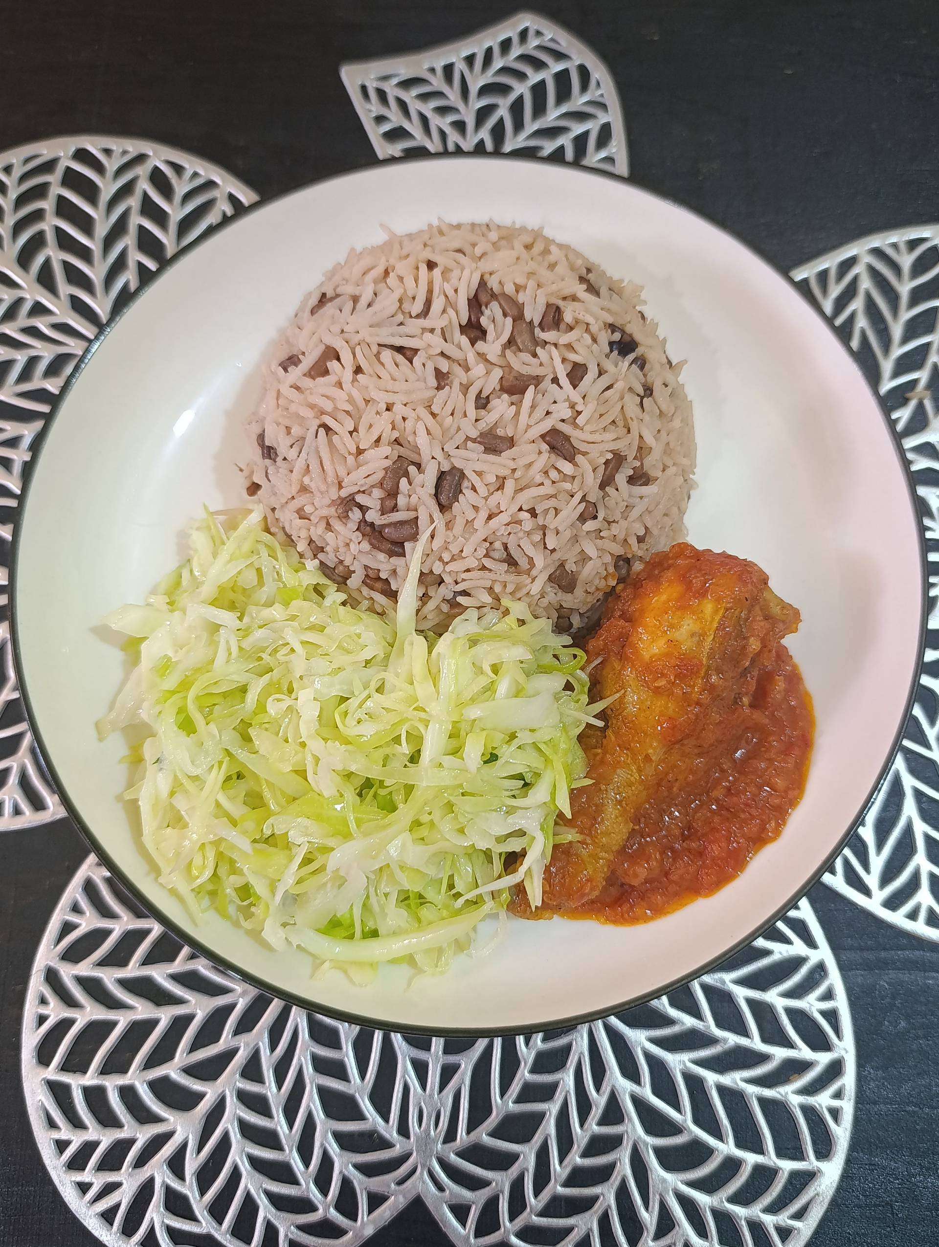 Peas rice with stewed chicken_0