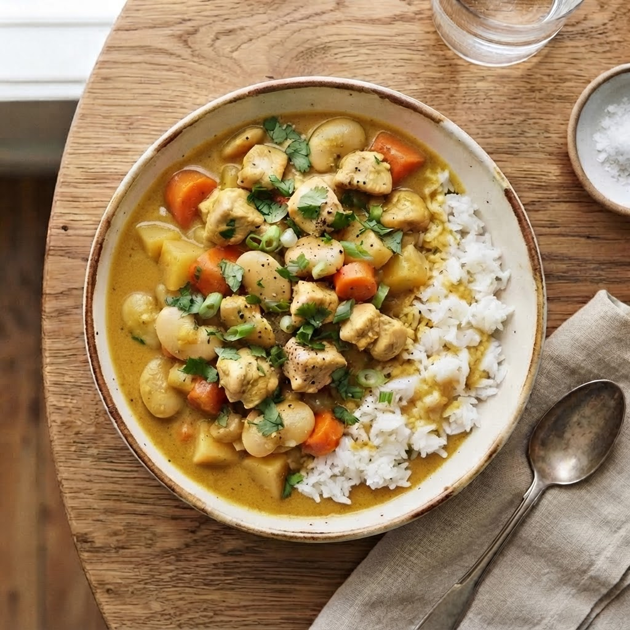 [Frozen] Chicken coconut curry w/ rice 350g (feeds 1)