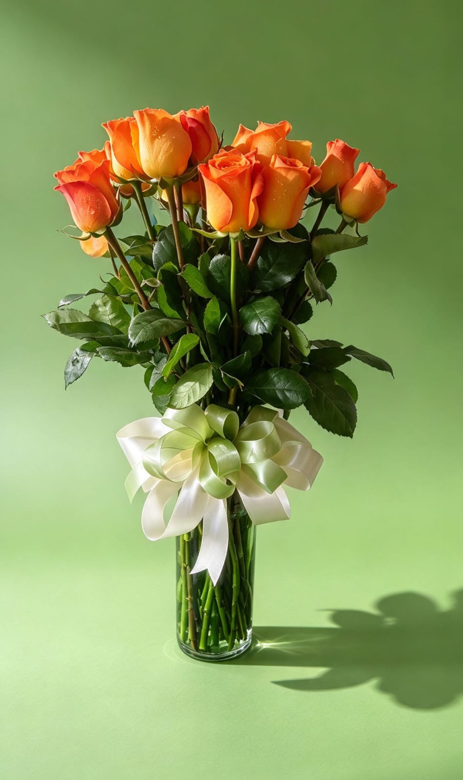 Doce Rosas en Florero_0