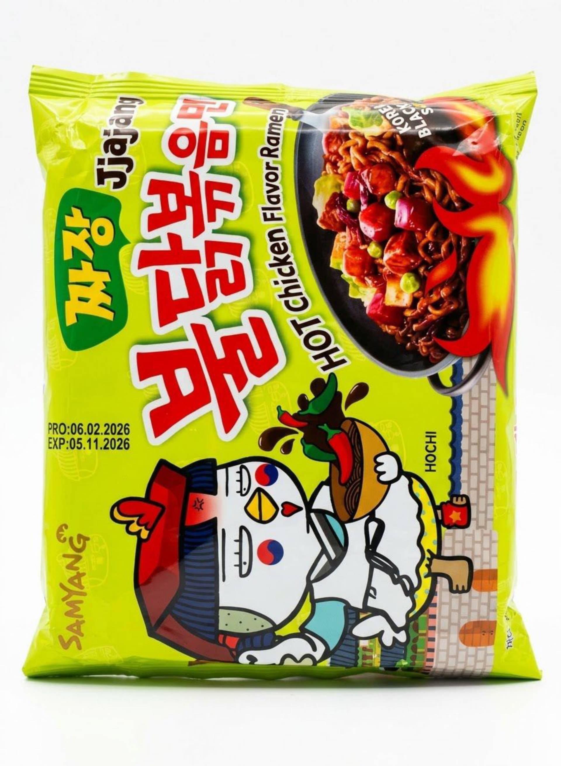 Samyang Jajang Hot Chicken Flavor Ramen 140gr - ساميانج نودلز بنكهة الدجاج الحار والجاجانج_0