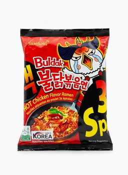 Samyang Buldak 3x Spicy Hot Chicken Flavor Ramen 140gr - ساميانج نودلز بنكهة الدجاج الحار الحار جداً 3x