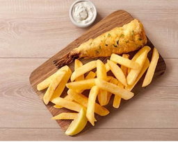 Whole baby hake & chips /rice 