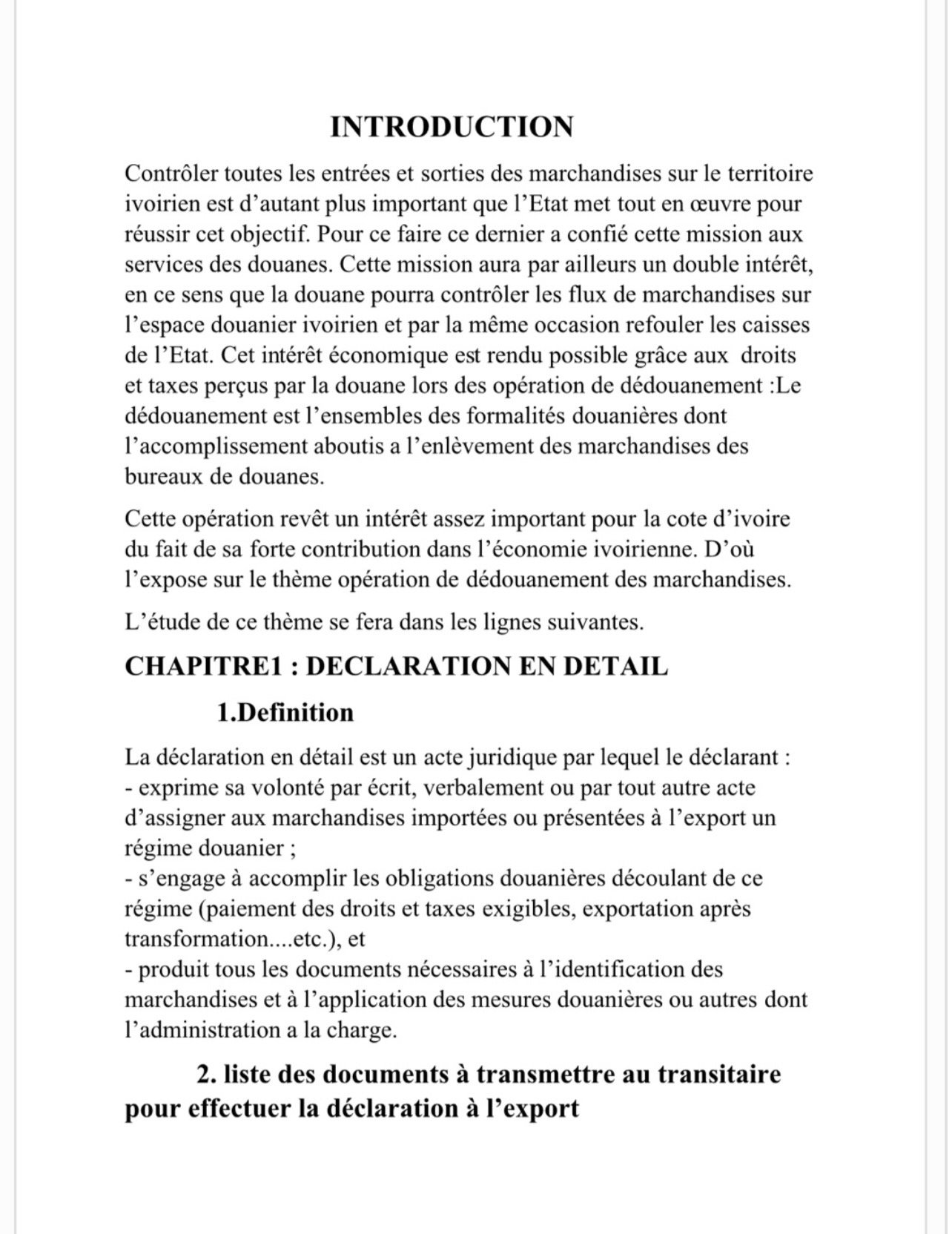 Dédouanement des marchandises_0