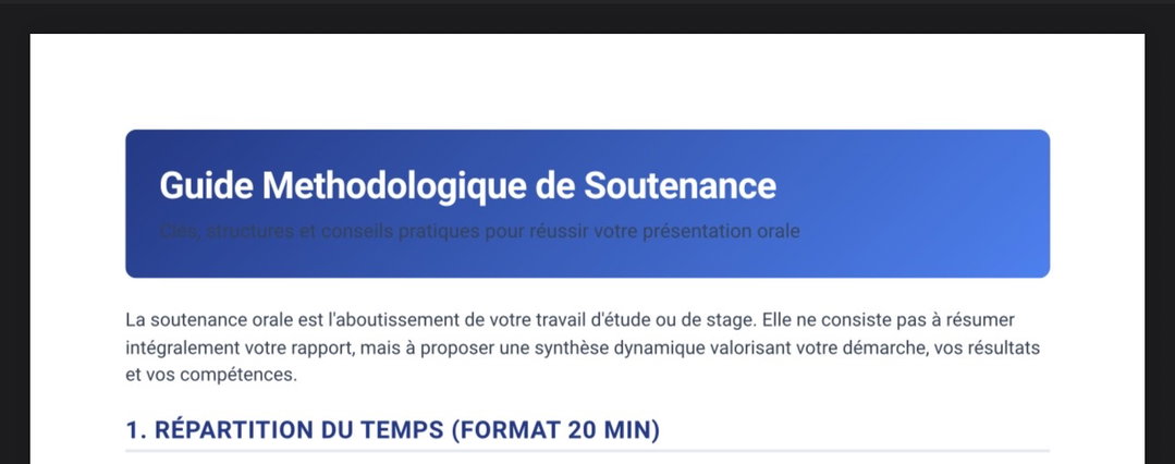 Guide prepation de la soutenance 