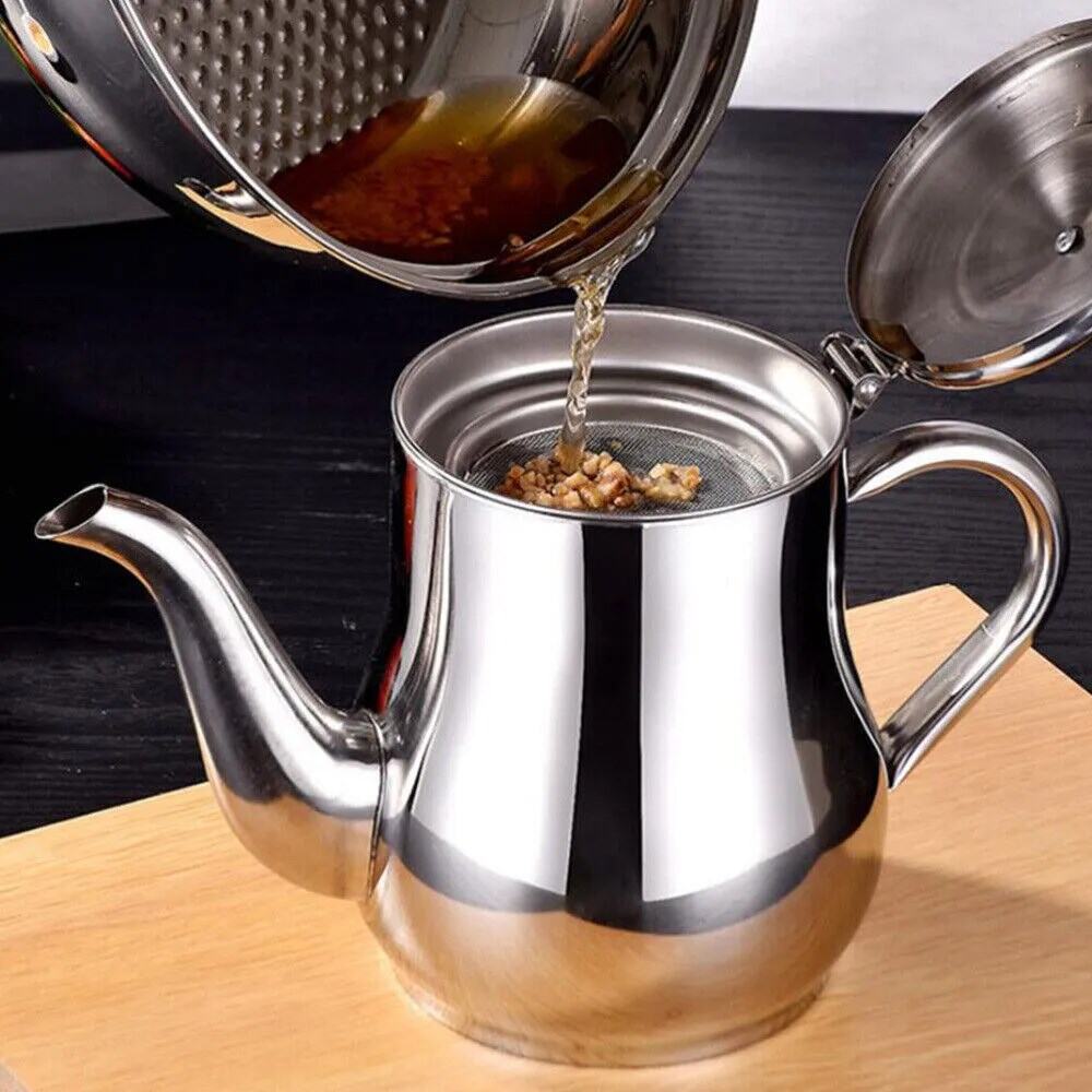 Cooking Oil Filter Pot & Storage Dispenser Can (Oil Strainer Kettle)