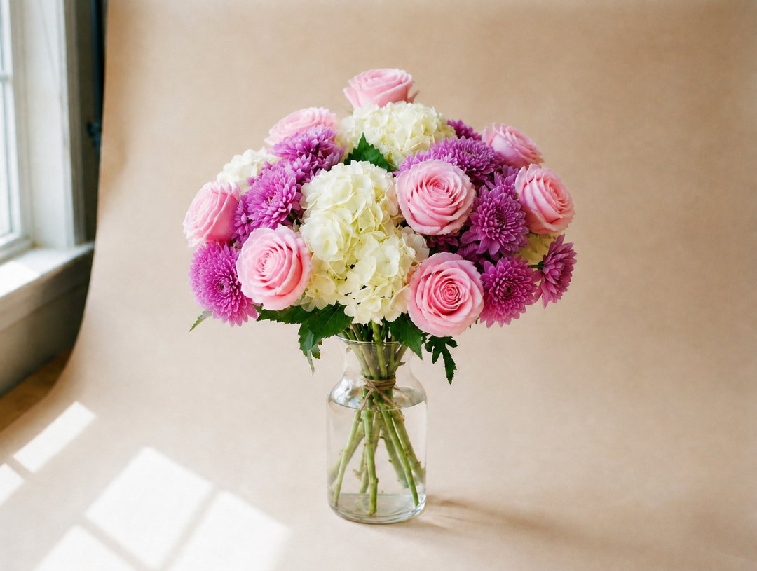 Hydrangeas and Roses Bouquet