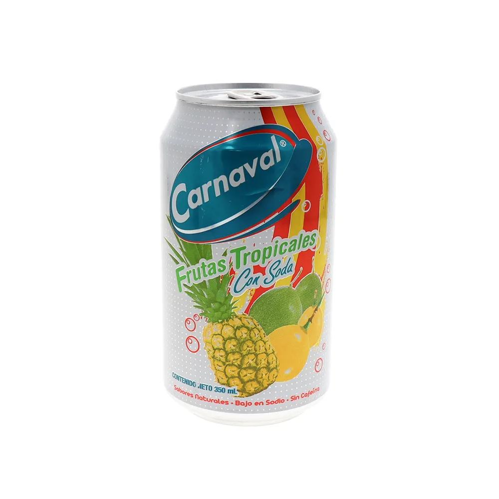 Refresco Carnaval Frutas Tropicales Con Soda Lata 350 Ml_0