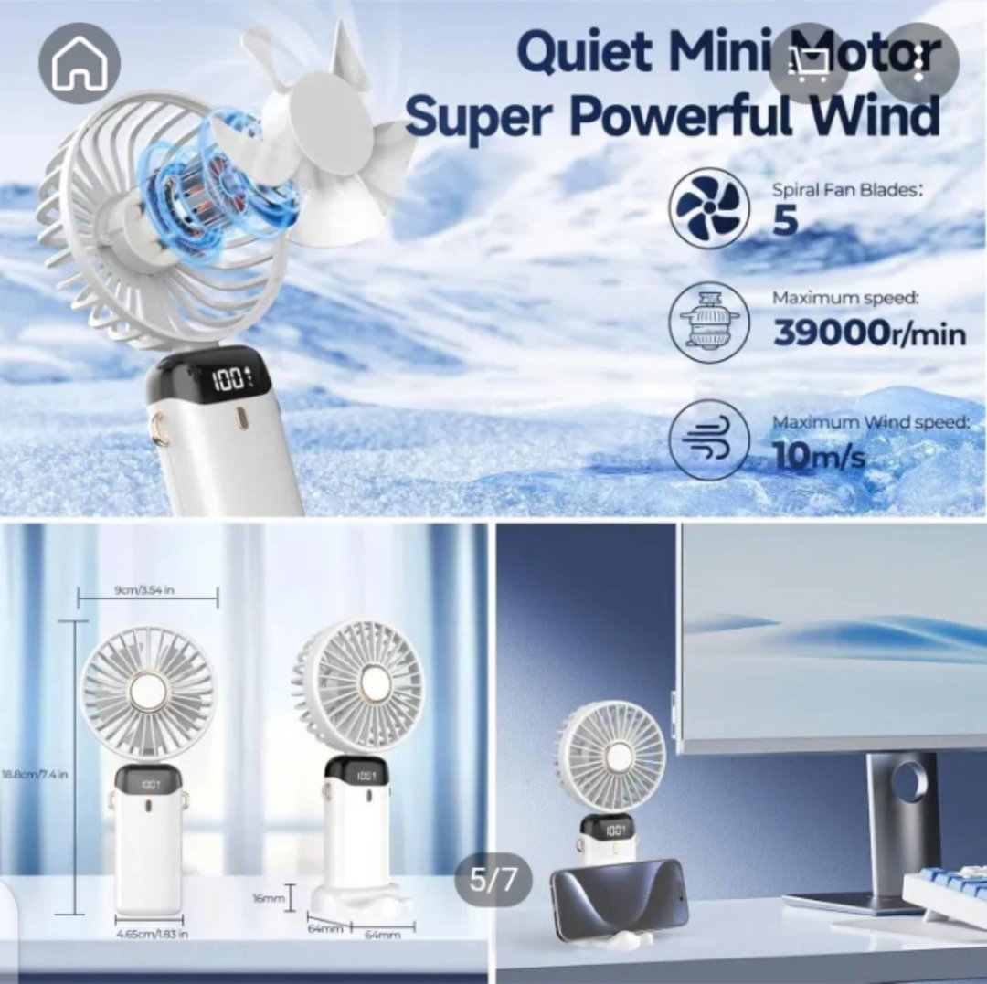 Chargeable fan decent White & black color