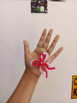 hand making keychain