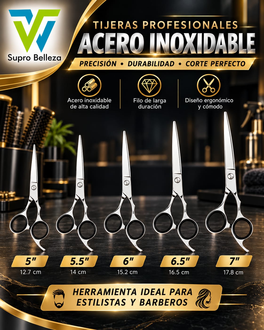 Tijeras de corte cabello  Profesional / unidad 