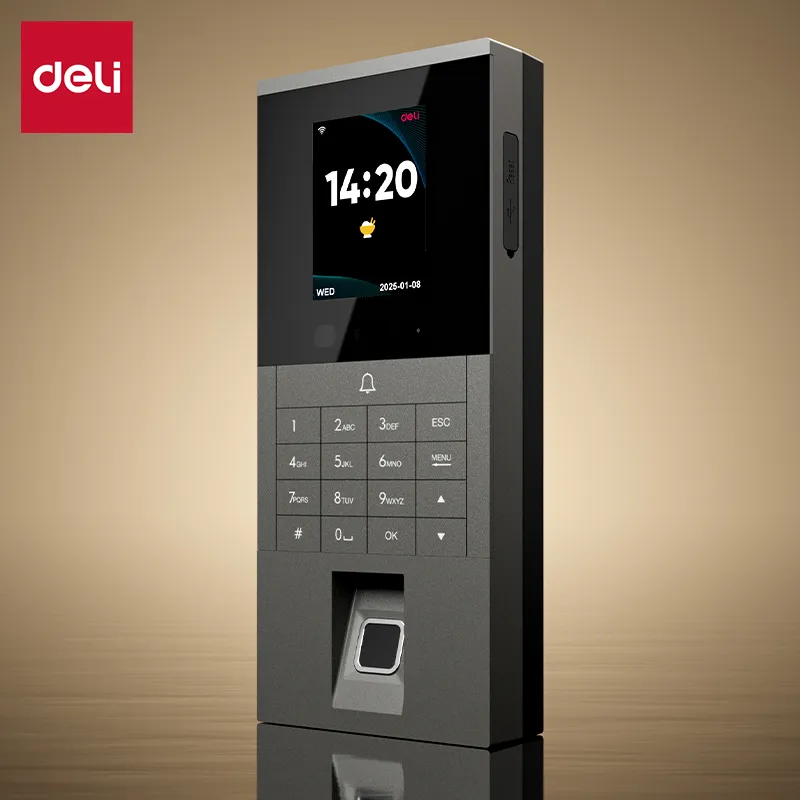 Deli ES602 Fingerprint And Face Access Control Machine, a Biometric Attendance And Door Access System.