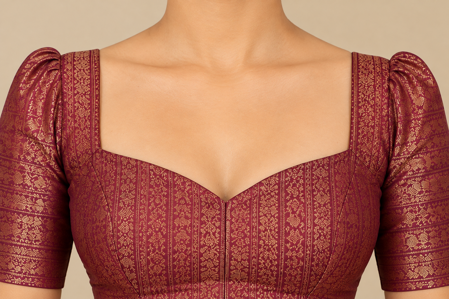 Royal Puff Sleeve Blouse_2