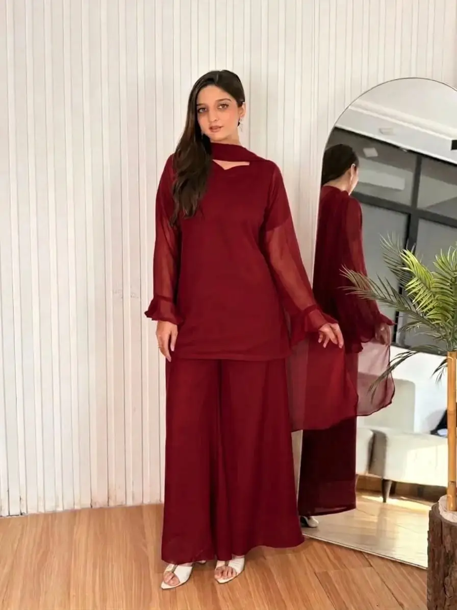 Chiffon suit 