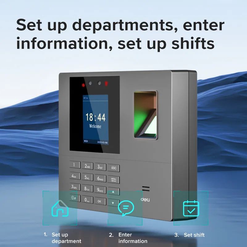 Deli ES161 Face and Fingerprint Attendance Machine._1