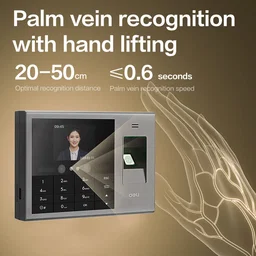 Deli ES172 biometric fingerprint, Face, And Palm Vein Attendance Machine.