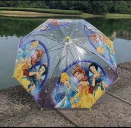 ☔ Kids Transparent Cartoon Umbrella 