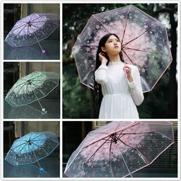 Transparent Umbrella (Floral Design)