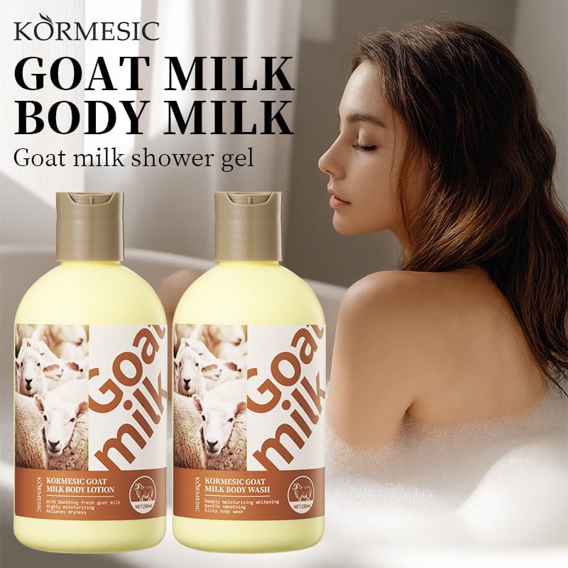 Goat milk body wash and lotion