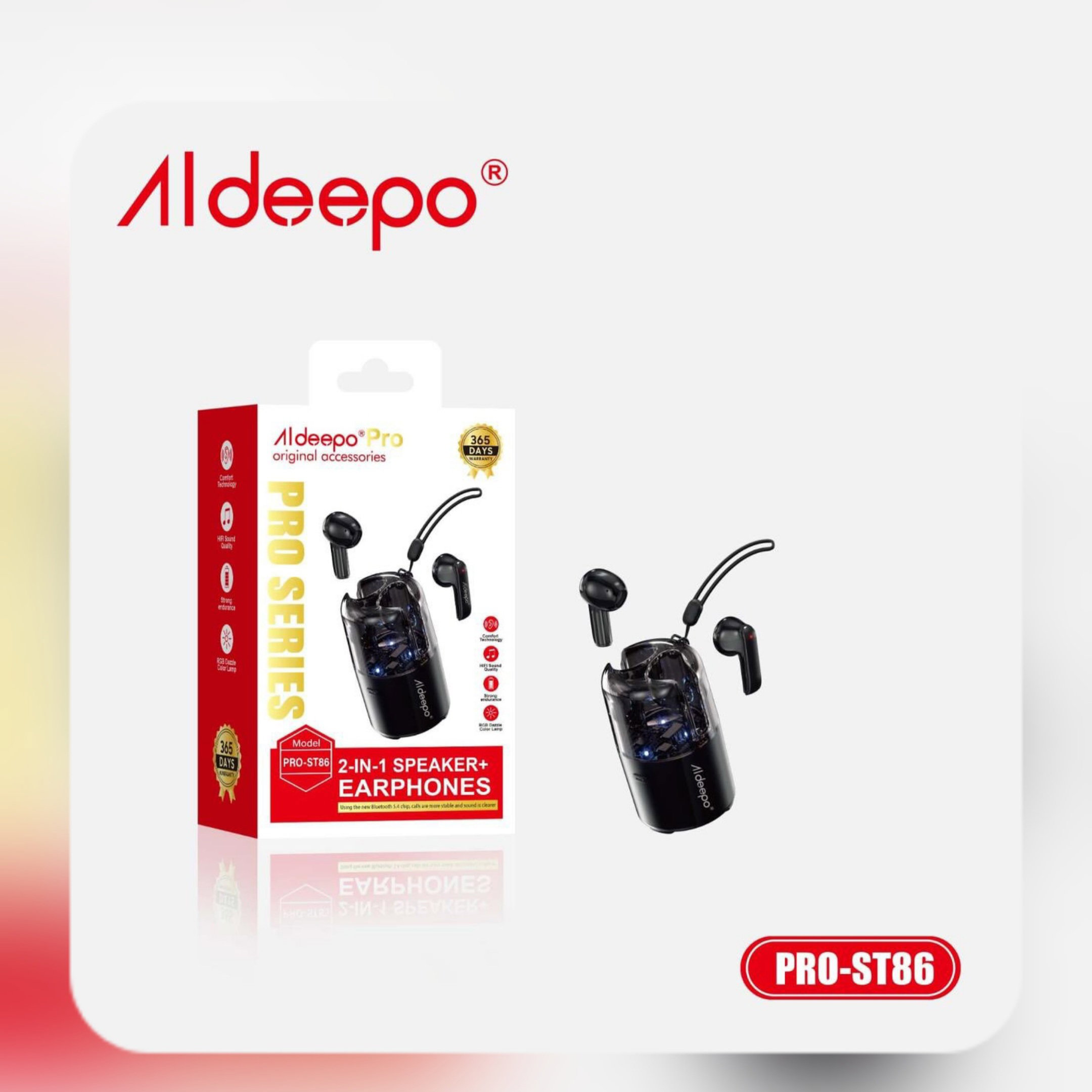 Aldeepo Pro Series PRO-ST86 2-in-1 Speaker & Earphones._1