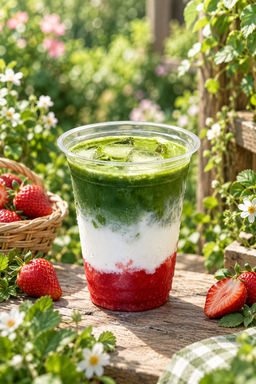 🍓🍵 Strawberry Matcha Latte