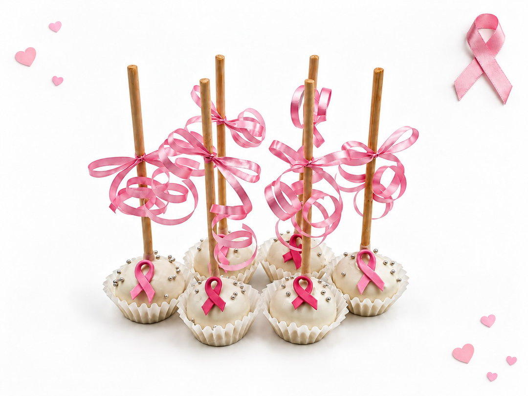 Think Pink Cake pops set of 6