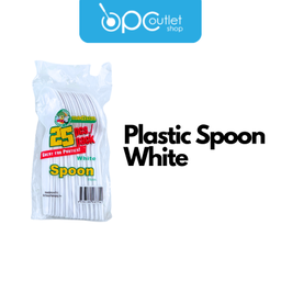 White Plastic Spoon 25s
