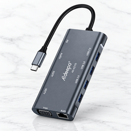 Aldeepo Type-C to HDTV 11-in-1 Multiport USB-C Hub (Model AD-KZ155)