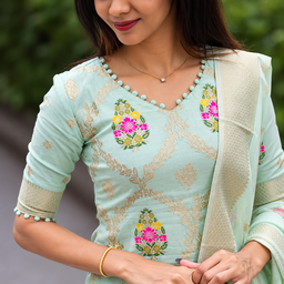 Pom-Pom Border Dress Design