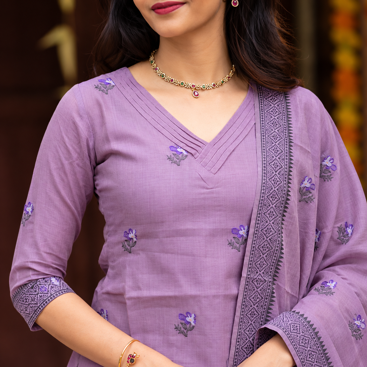 Layered V-Neck Dress Pattern