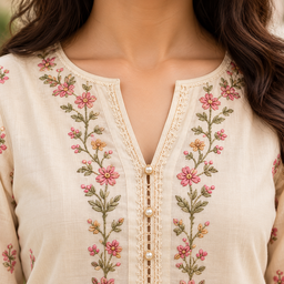Notch Neck Dress Design