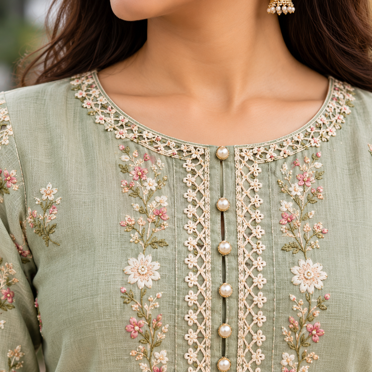 Round Neck Dress Design