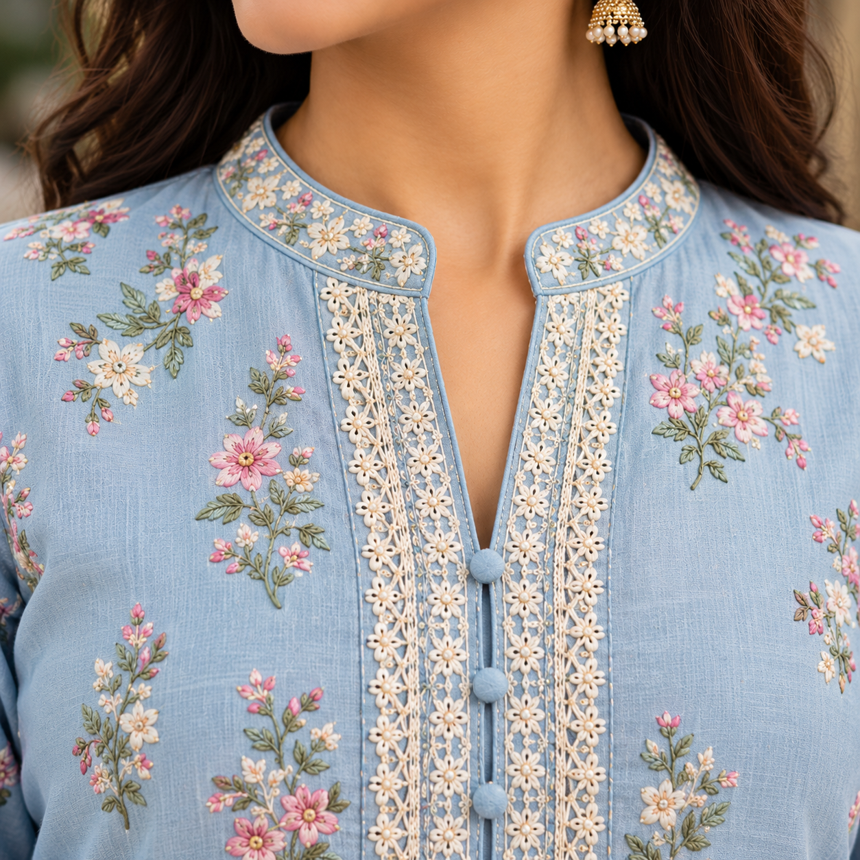 Mandarin Collar Dress Design