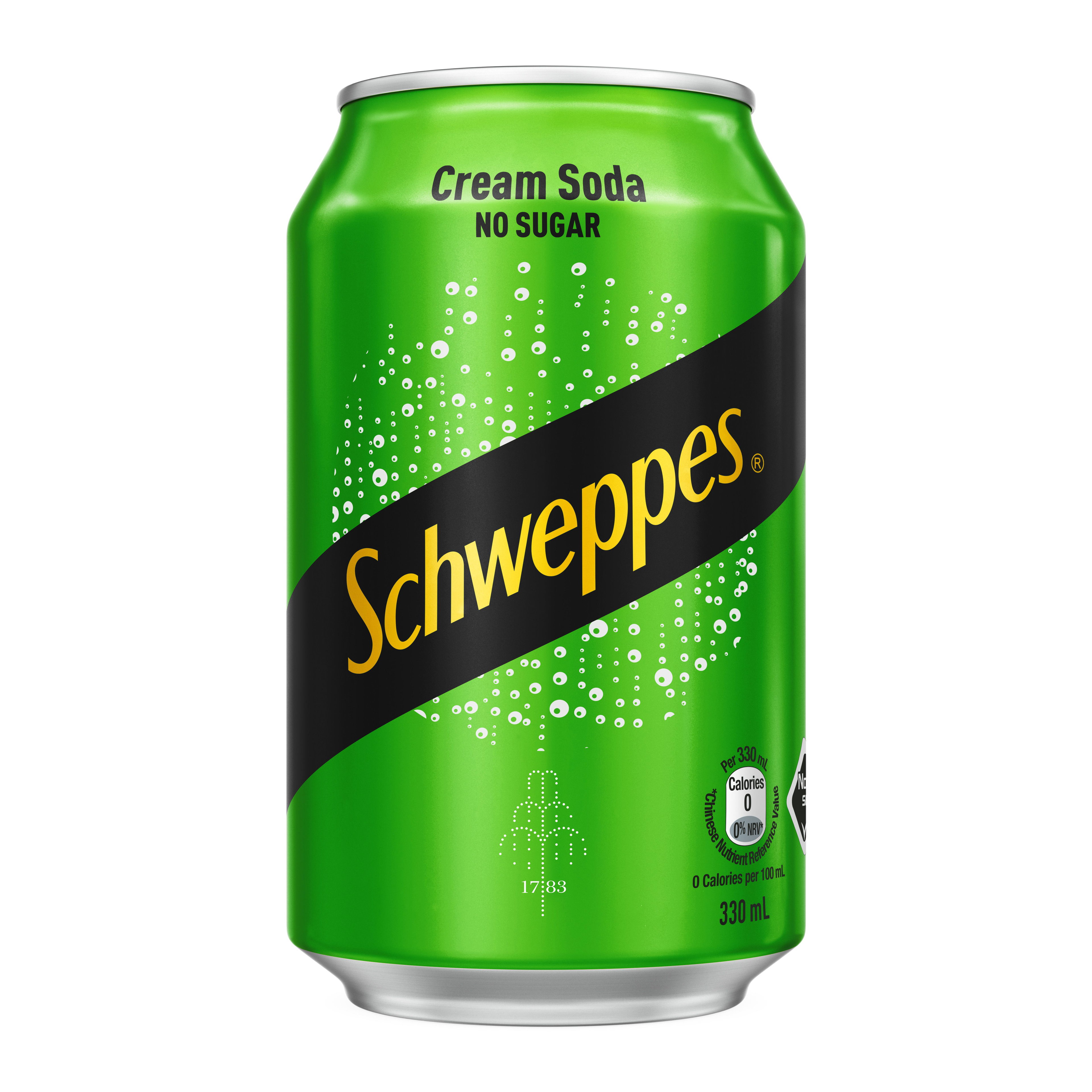 Schweppes 無糖忌廉梳打 330mL × 8罐