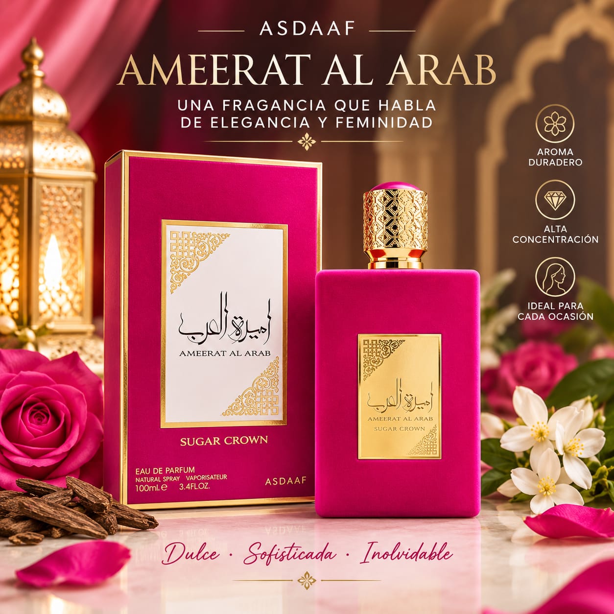Perfume Princesa de Arabia Sugar Crown – Asdaaf (Lattafa) 100ml