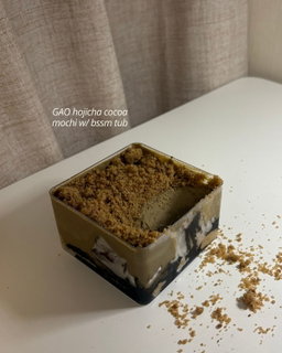 GAO hojicha cocoa mochi, bssm tub  