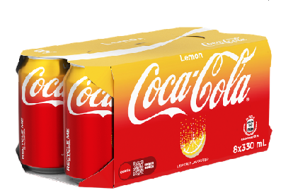 Coca-Cola 檸檬味可樂汽水 330mL × 8罐