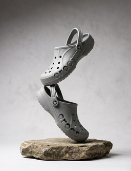 Concrete Grey Levitation. Street Cutout Clogs ⚡🩶