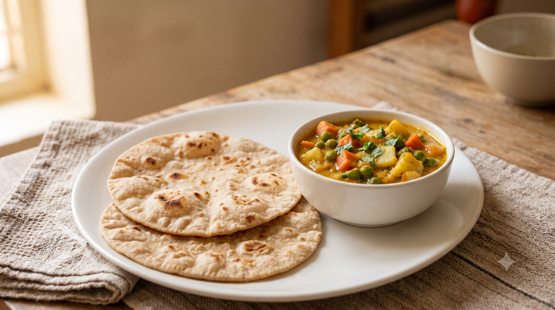 2Chappathi+Veg Kurma