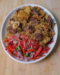 Pilau and Kachumbari