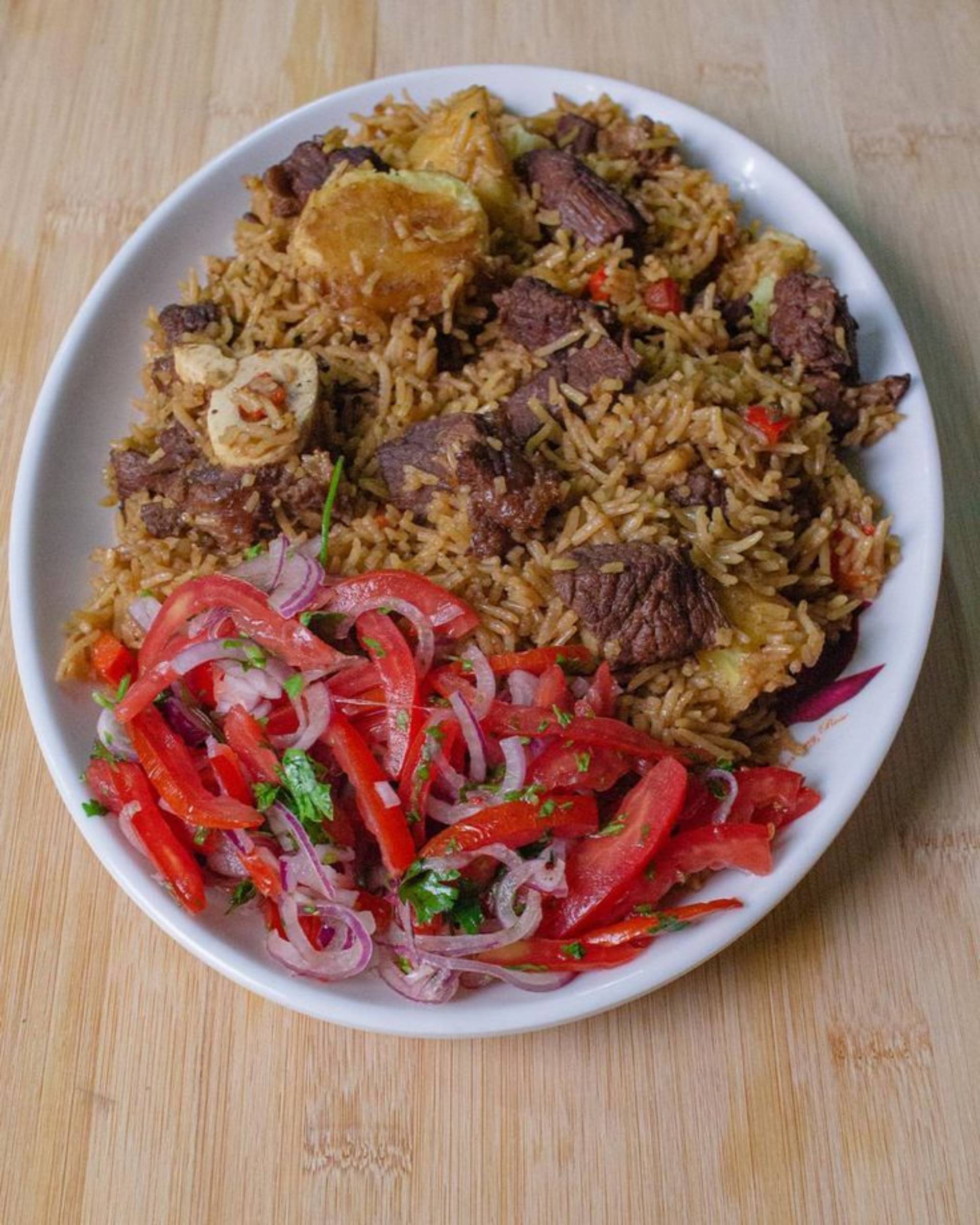 Pilau and Kachumbari